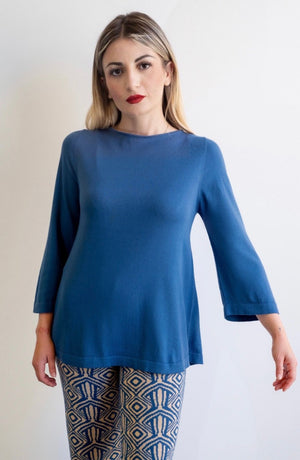 Maglia nocciola blu