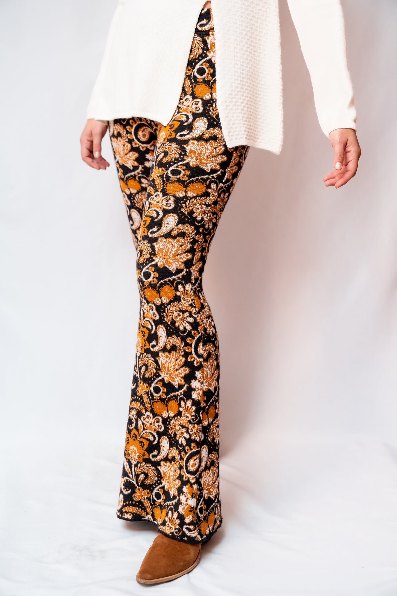 Pantalone in Jaquard a zampa Clarissa