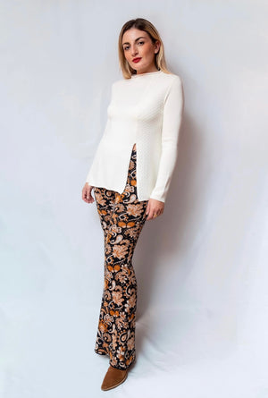 Pantalone in Jaquard a zampa Clarissa