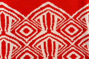 Top amandina Jaquard coral e corda