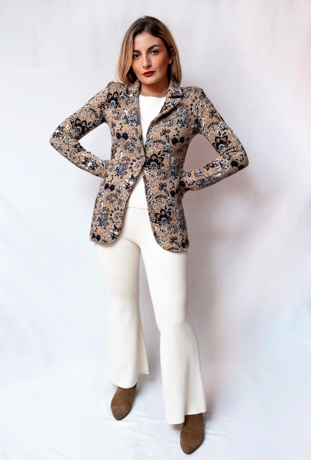 Pantalone in Jaquard a zampa Clarissa