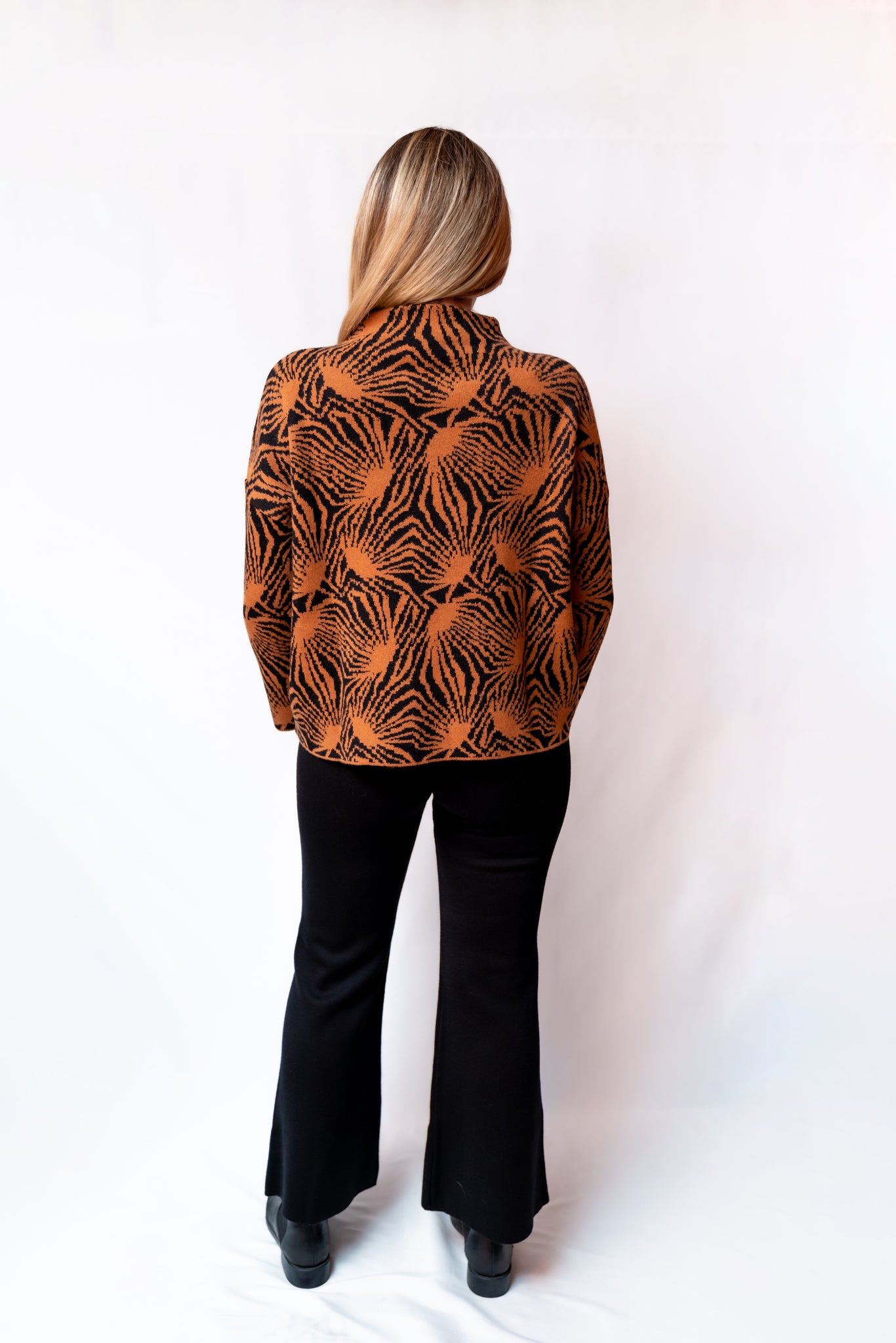 Pantalone in Jaquard a zampa Clarissa